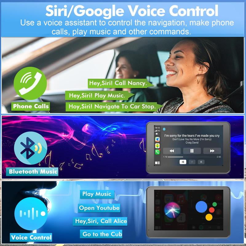 【Paslda】New Year Gift ：2026 Upgraded Wireless Carplay Screen for Andriod & Iphone : the Ultimate Portable Car Play Adapter for Seamless In-Car Entertainment