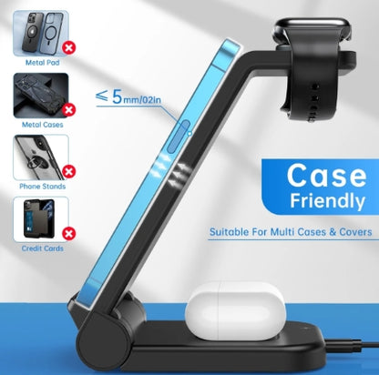 Ultimate 3-in-1 Wireless Charging Station for iPhone, Apple Watch, and AirPods