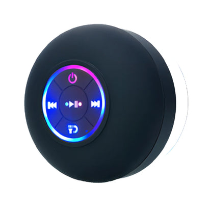 Experience Music Anywhere with the Bathroom IPX4 Waterproof Wireless LED Light Bluetooth Speaker - Suction Cup Mini Portable Speaker for Outdoor and Indoor Use