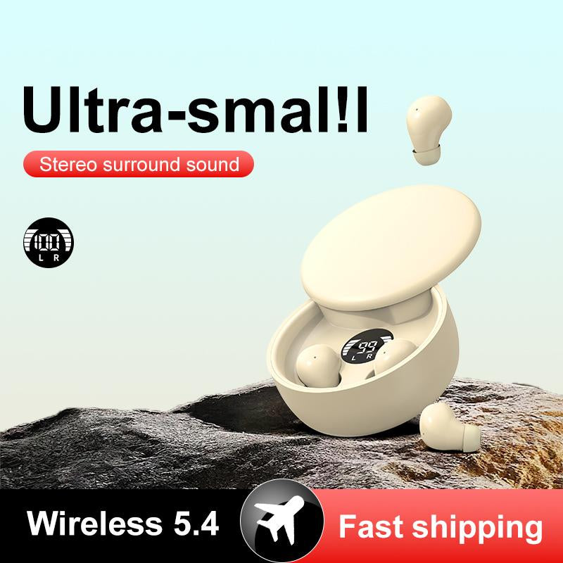 Experience Unmatched Comfort with MSHUKCOE Mini Invisible Bluetooth 5.4 Earbuds - The Ultimate Wireless Solution for Sleep and Play!